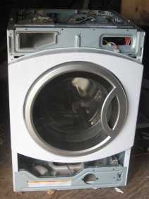 Frontload washer with panels removed 